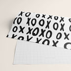 Hugs and Kisses in White and Black Wrapping Paper Gallery Image 2