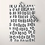 Hugs and Kisses in White and Black Wrapping Paper Gallery Image 1