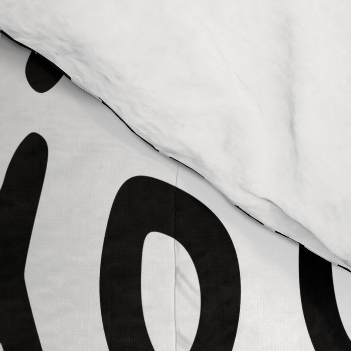 Hugs and Kisses in White and Black Comforter Gallery Image 4