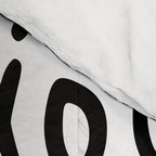 Hugs and Kisses in White and Black Comforter Gallery Image 4