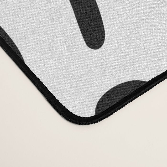 Hugs and Kisses in White and Black Desk Mat Gallery Image 4