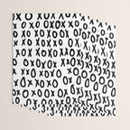 Hugs and Kisses in White and Black Wrapping Paper Gallery Image 3