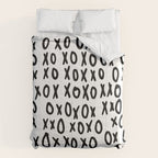 Hugs and Kisses in White and Black Comforter Gallery Image 6