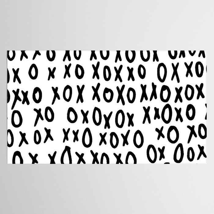 Hugs and Kisses in White and Black Tablecloth Gallery Image 2