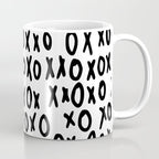 Hugs and Kisses in White and Black Coffee Mug Gallery Image 1