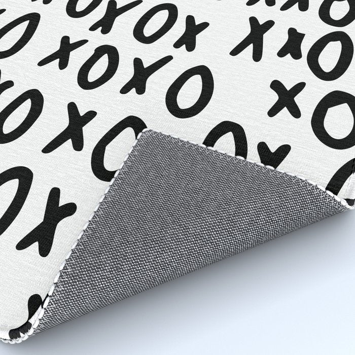 Hugs and Kisses in White and Black Rug Gallery Image 4