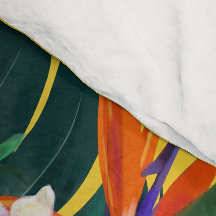 Aloha Hawaiian Llama in Yellow Comforter Gallery Image 4