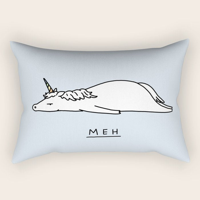 Meh Unicorn Rectangular Pillow Gallery Image 2