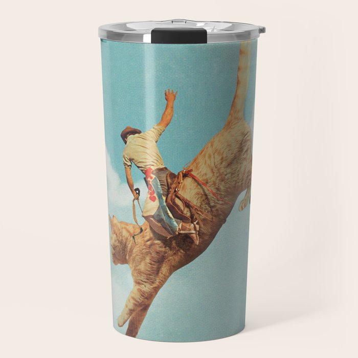 Meehaw - Rodeo Cat Bronc Travel Mug Gallery Image 1