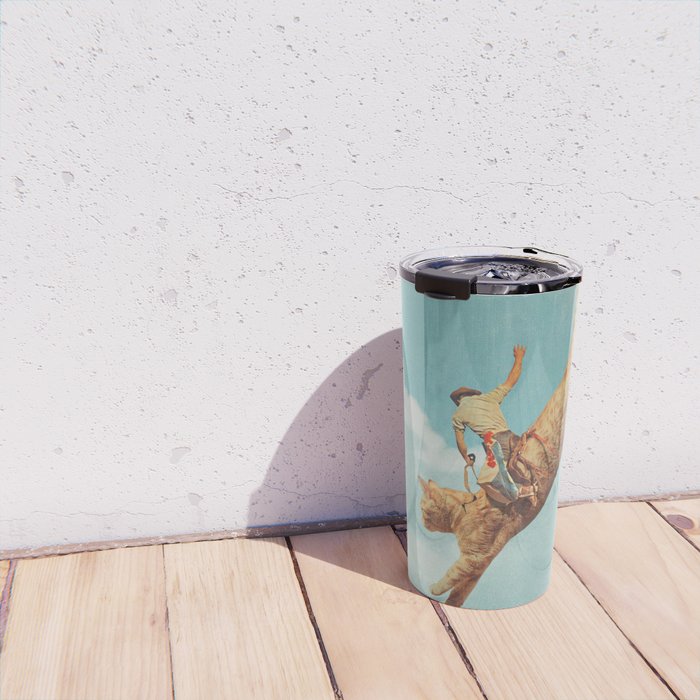 Meehaw - Rodeo Cat Bronc Travel Mug Gallery Image 4