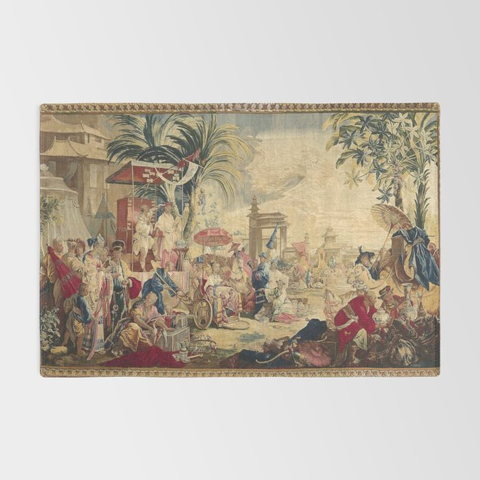 Antique 18th Century Chinoiserie French Tapestry Francois Boucher Rug Gallery Image 2