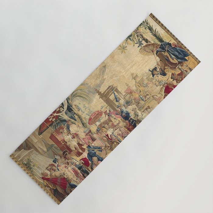 Antique 18th Century Chinoiserie French Tapestry Francois Boucher Yoga Mat Gallery Image 1