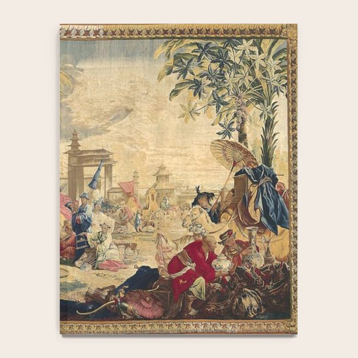 Antique 18th Century Chinoiserie French Tapestry Francois Boucher Notebook Gallery Image 4