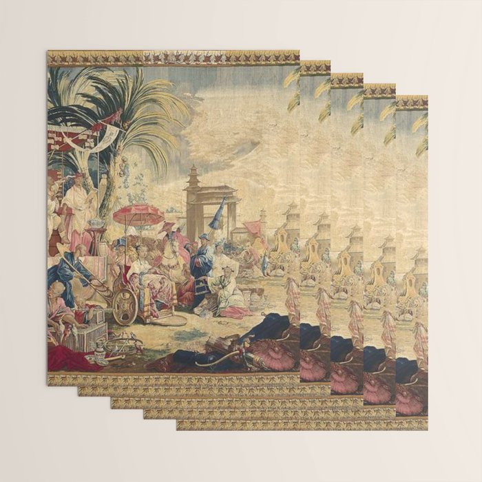 Antique 18th Century Chinoiserie French Tapestry Francois Boucher Wrapping Paper Gallery Image 3
