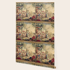 Antique 18th Century Chinoiserie French Tapestry Francois Boucher Wallpaper Gallery Image 2