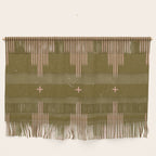Southwestern Minimalist Retro Green & Pink Wall Hanging Gallery Image 2