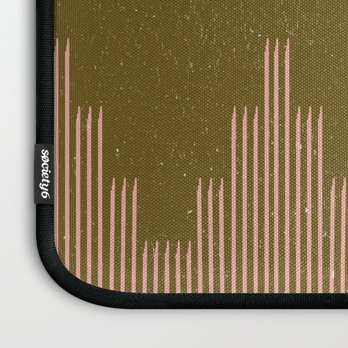 Southwestern Minimalist Retro Green & Pink Laptop Sleeve Gallery Image 3