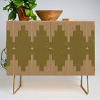 Southwestern Minimalist Retro Green & Pink Credenza Gallery Image 1