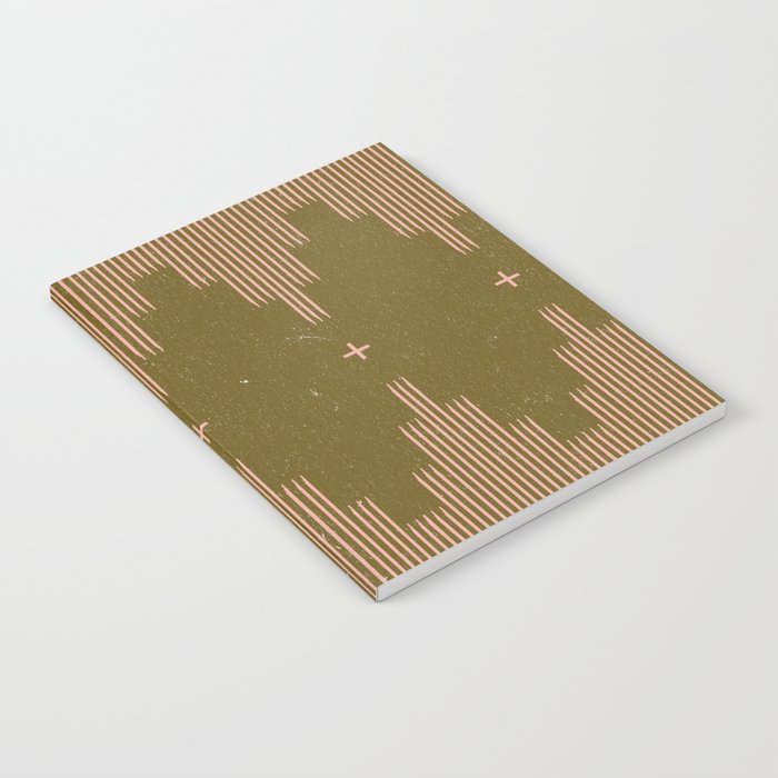 Southwestern Minimalist Retro Green & Pink Notebook Gallery Image 1