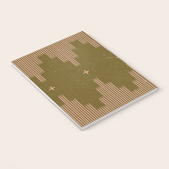 Southwestern Minimalist Retro Green & Pink Notebook Gallery Image 3