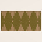 Southwestern Minimalist Retro Green & Pink Desk Mat Gallery Image 3