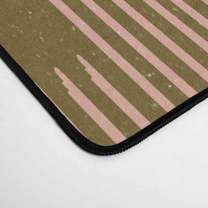 Southwestern Minimalist Retro Green & Pink Desk Mat Gallery Image 4