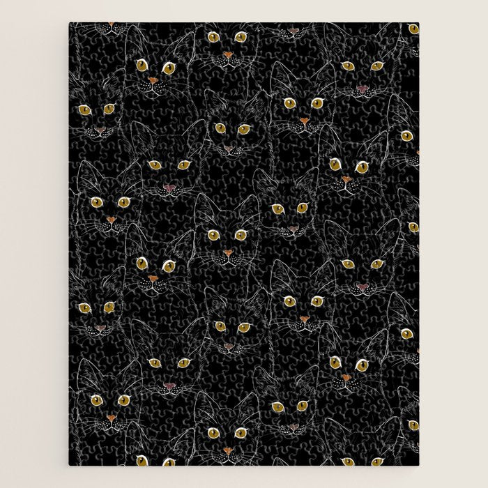 Black Cat Portraits Jigsaw Puzzle Gallery Image 1