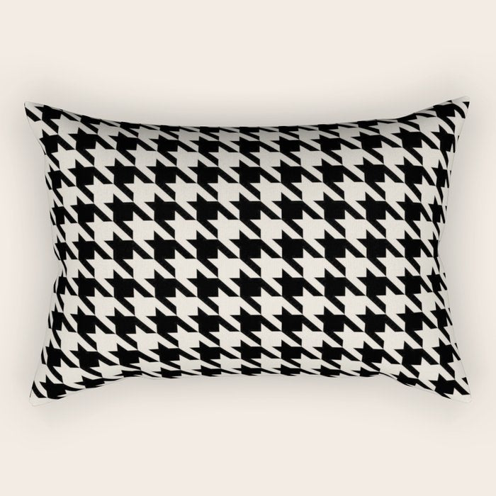 Scandinavian Modern Houndstooth Rectangular Pillow Gallery Image 1
