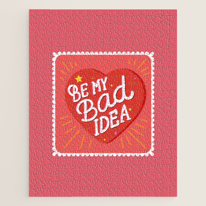 Be My Bad Idea Heart Art Jigsaw Puzzle Gallery Image 1