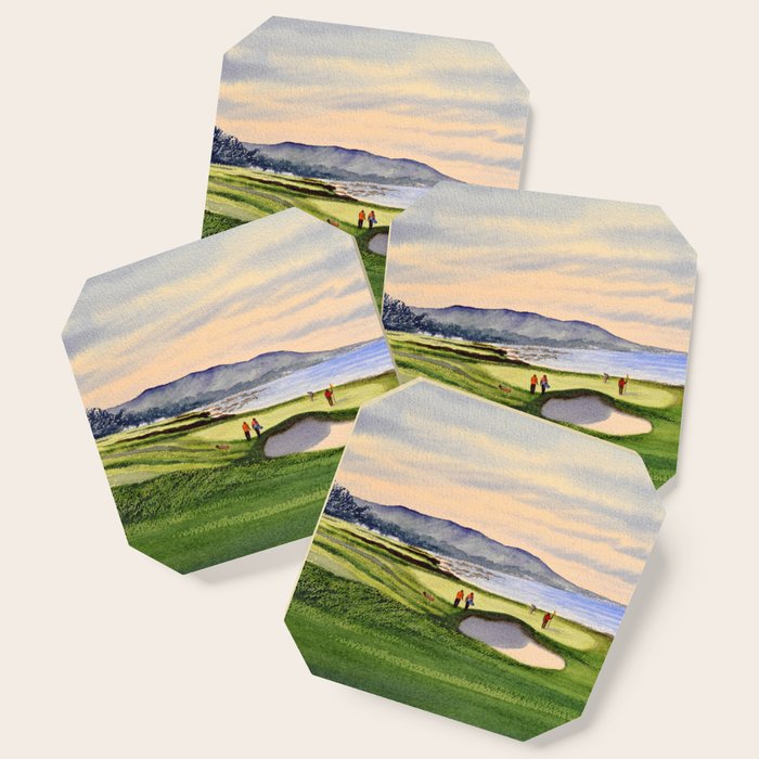Pebble Beach Golf Course 9th Green Coaster Gallery Image 1