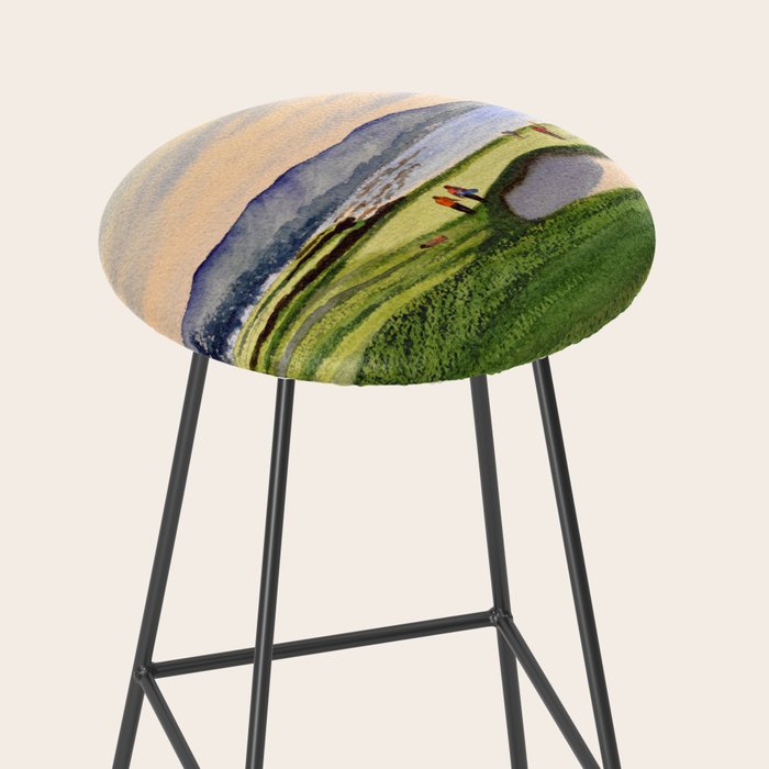 Pebble Beach Golf Course 9th Green Stool Gallery Image 2