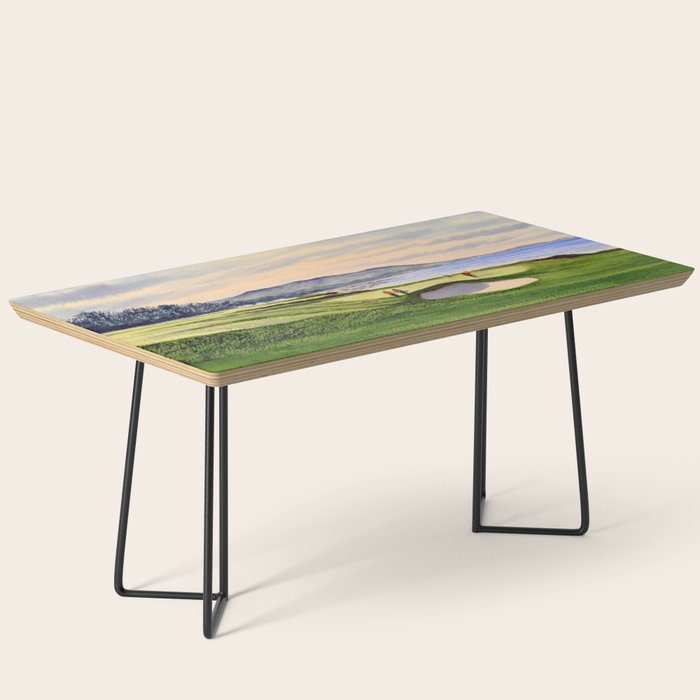 Pebble Beach Golf Course 9th Green Coffee Table Gallery Image 1