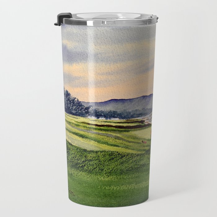 Pebble Beach Golf Course 9th Green Travel Mug Gallery Image 3