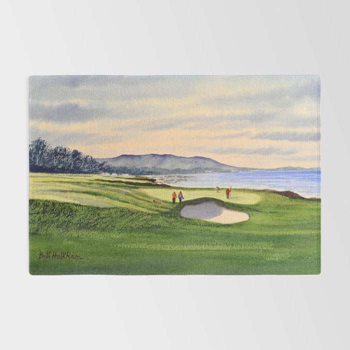 Pebble Beach Golf Course 9th Green Rug Gallery Image 2