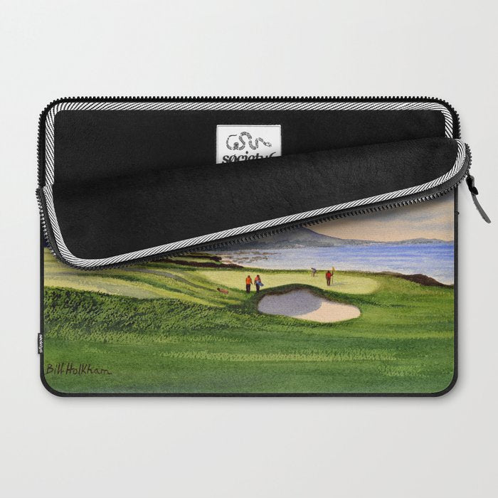 Pebble Beach Golf Course 9th Green Laptop Sleeve Gallery Image 2