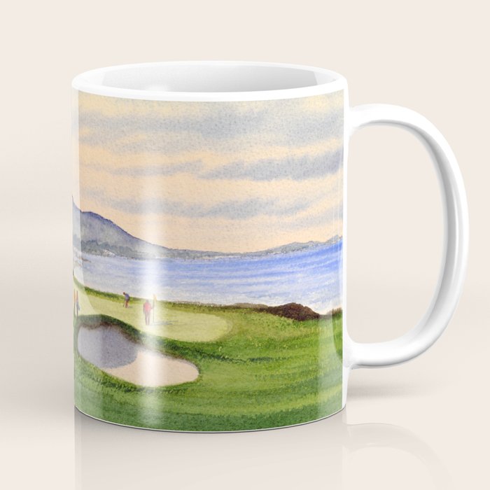 Pebble Beach Golf Course 9th Green Coffee Mug Gallery Image 1