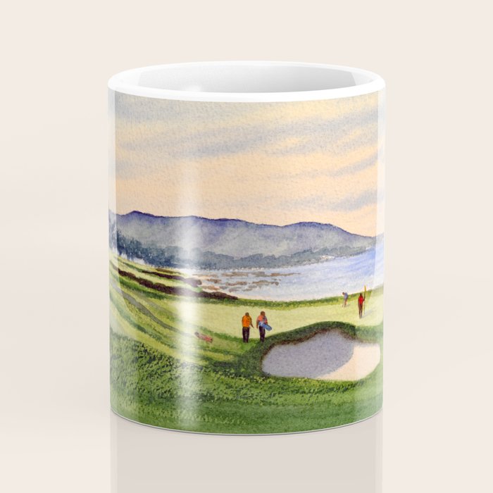 Pebble Beach Golf Course 9th Green Coffee Mug Gallery Image 4