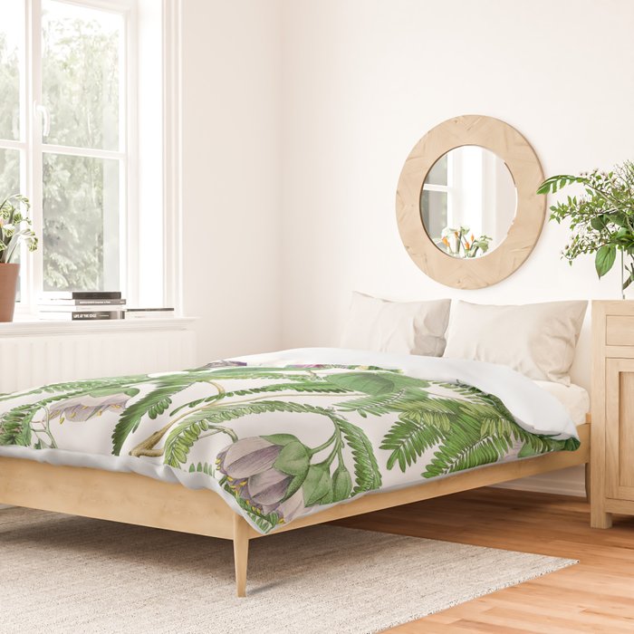 Marvelling In Mauve Botanical Illustration Duvet Cover Gallery Image 2