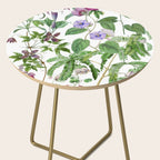 Marvelling In Mauve Botanical Illustration Side Table Gallery Image 2