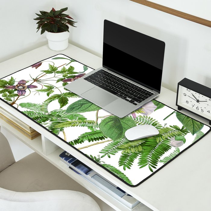 Marvelling In Mauve Botanical Illustration Desk Mat Gallery Image 2