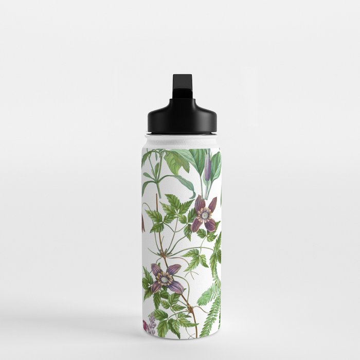 Marvelling In Mauve Botanical Illustration Water Bottle Gallery Image 3