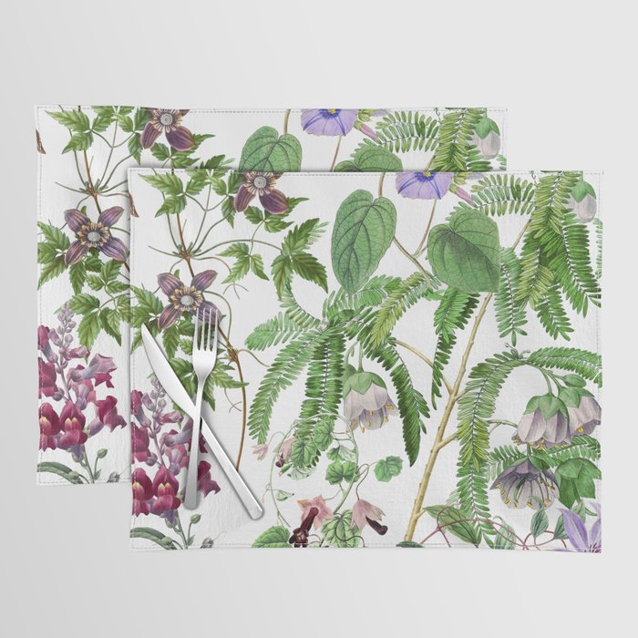 Marvelling In Mauve Botanical Illustration Placemat Gallery Image 1