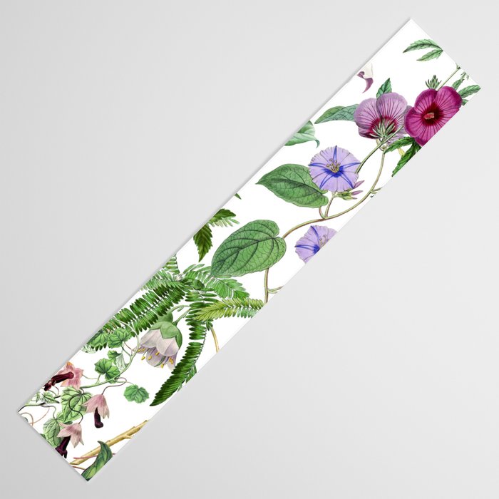 Marvelling In Mauve Botanical Illustration Table Runner Gallery Image 3
