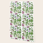Marvelling In Mauve Botanical Illustration Wallpaper Gallery Image 2