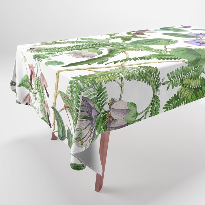Marvelling In Mauve Botanical Illustration Tablecloth Gallery Image 1
