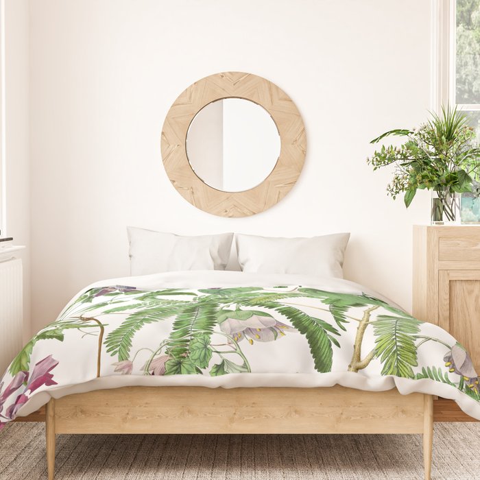 Marvelling In Mauve Botanical Illustration Duvet Cover Gallery Image 3