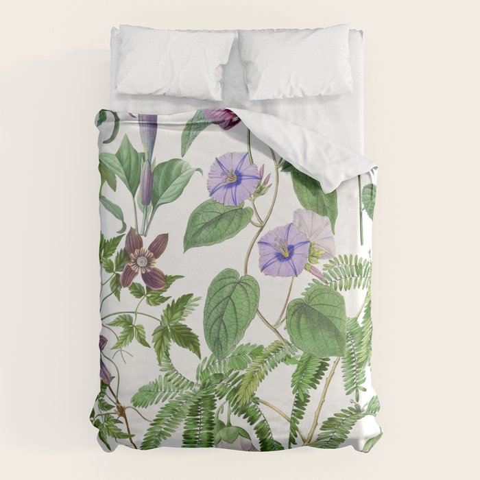 Marvelling In Mauve Botanical Illustration Duvet Cover Gallery Image 1