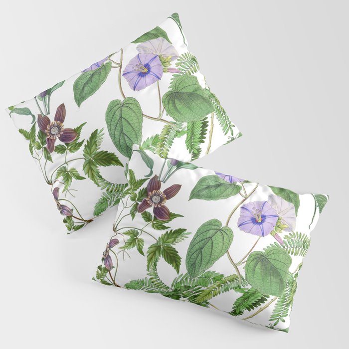 Marvelling In Mauve Botanical Illustration Pillow Sham Gallery Image 3
