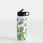 Marvelling In Mauve Botanical Illustration Water Bottle Gallery Image 1