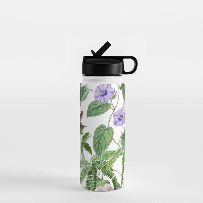 Marvelling In Mauve Botanical Illustration Water Bottle Gallery Image 1